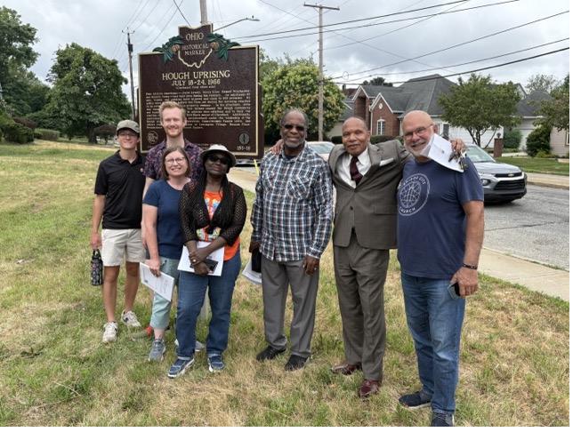 ThreadedCLE group at the Hough Uprising site, Cleveland